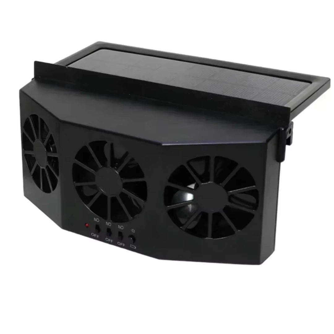 EcoBreeze™ 太陽光排熱ファン｜真夏の車内温度を、乗る前に下げる