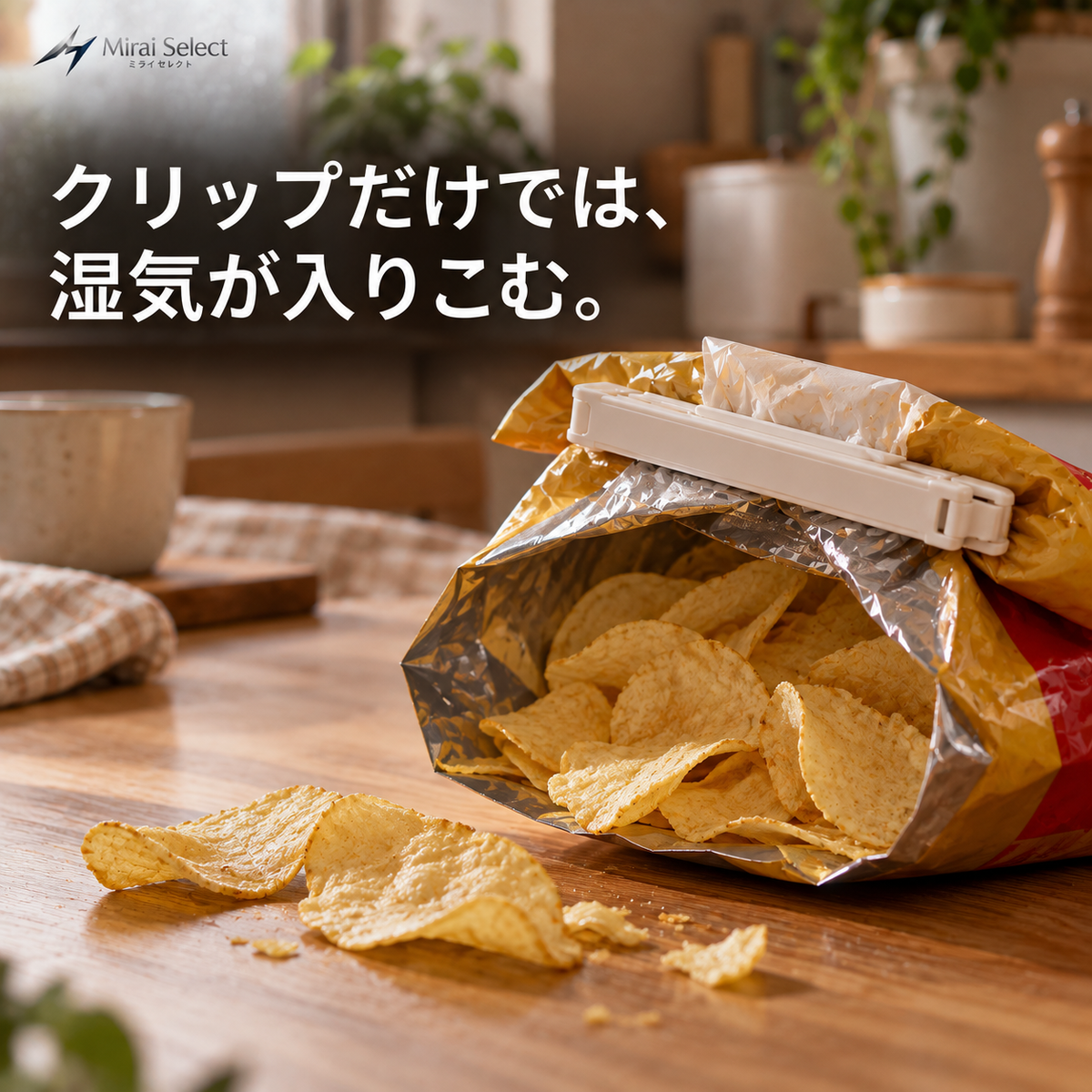 クリップだけでは湿気が入りこむ