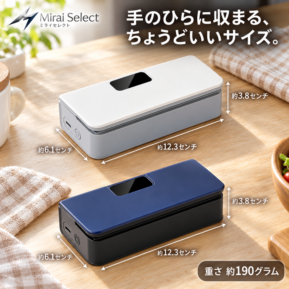 本体サイズ 約12.3×6.1×3.8センチ