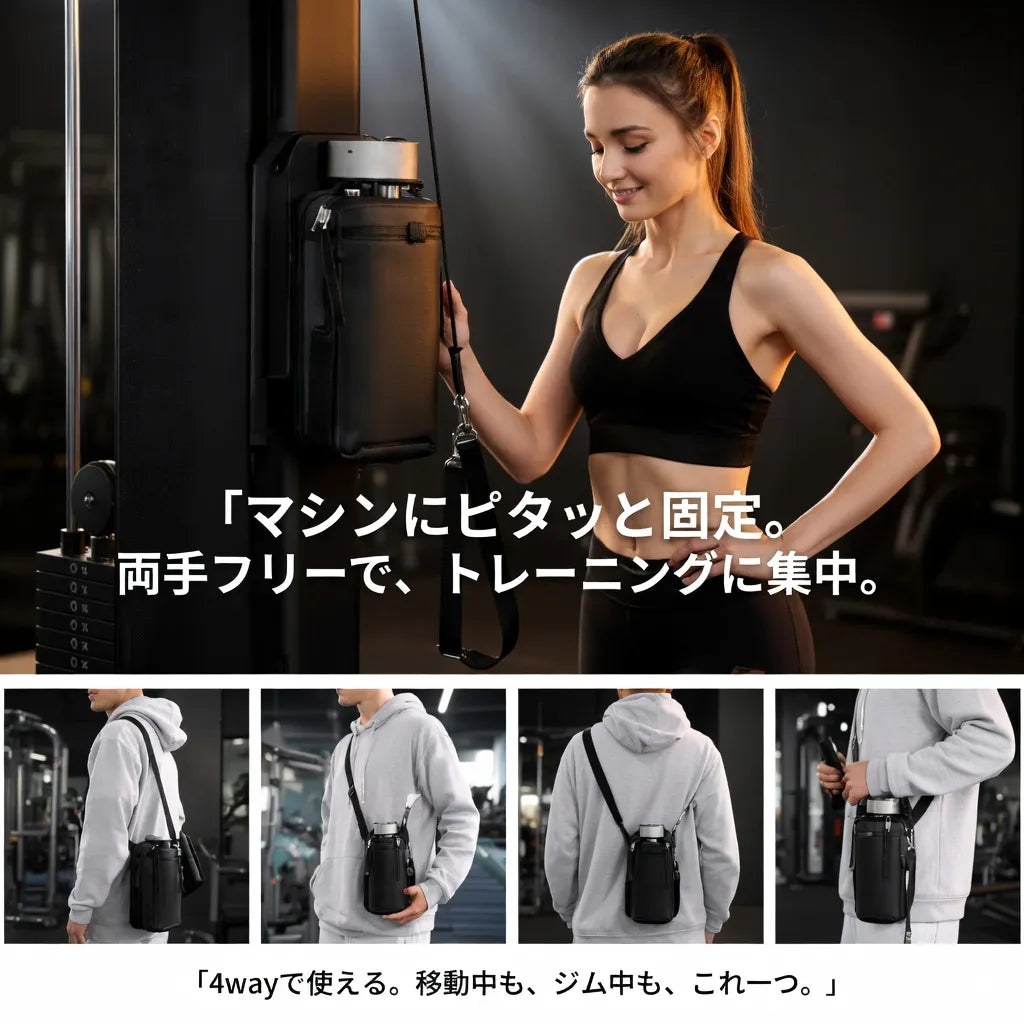 ActivePocket™ ｜ジムで水とスマホの置き場所、もう迷わない。